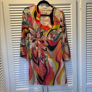 Trina Turk Multicolor Floral Tunic
